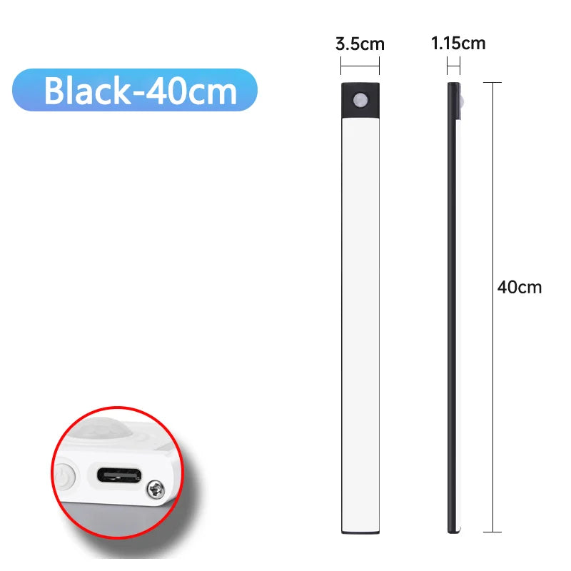 USB Rechargeable Motion Sensor LED Night Light – Under Cabinet, Closet & Wardrobe