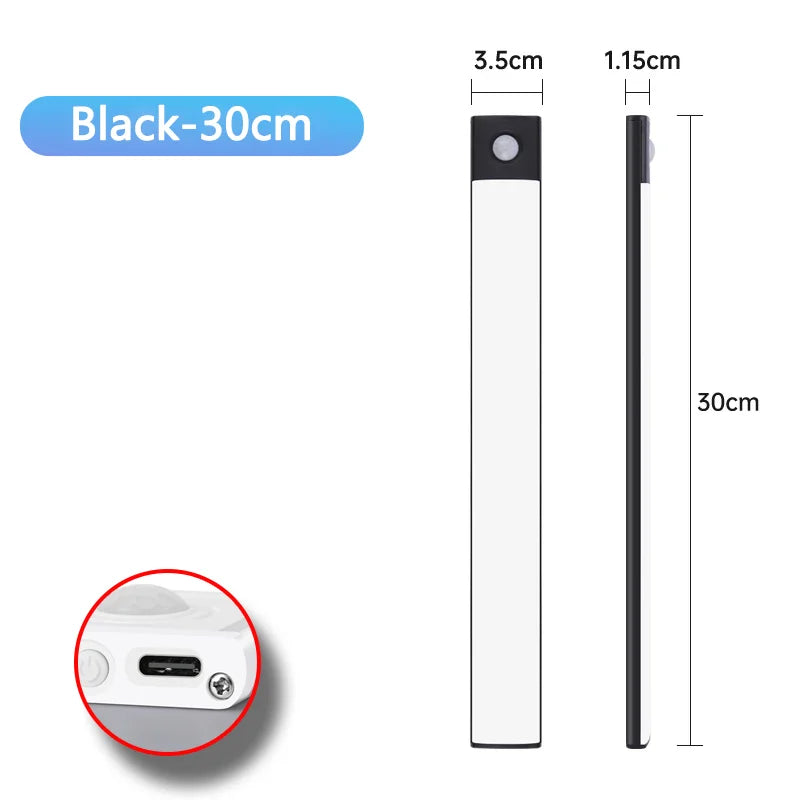 USB Rechargeable Motion Sensor LED Night Light – Under Cabinet, Closet & Wardrobe