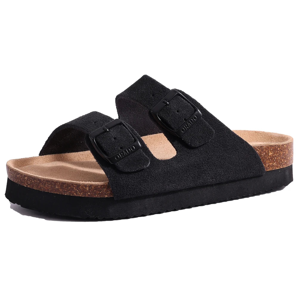 Comwarm Suede Mules - Cork Insole Clogs with Arch Support (Unisex)