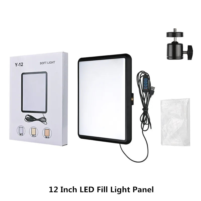 LED Video Panel Light - 8/12 Inch Photography Lighting