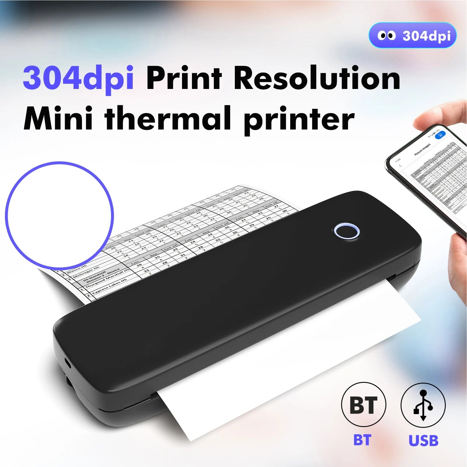 A4 Wireless Thermal Printer – Portable USB & WiFi Printer for Home & Office