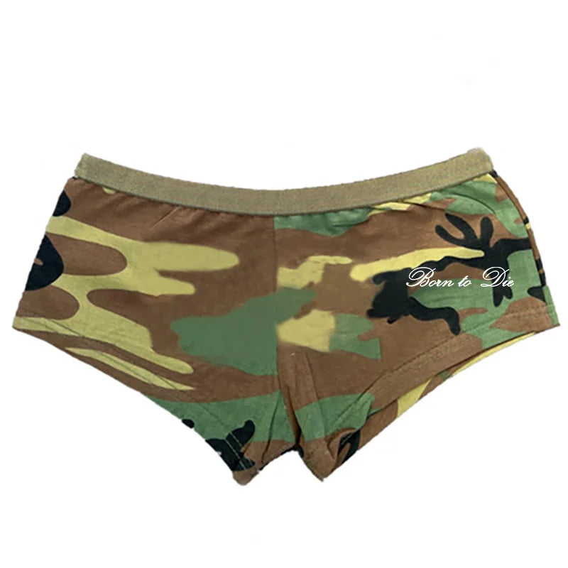 Grunge Gothic Y2K Shorts – Harajuku Letter Print Streetwear