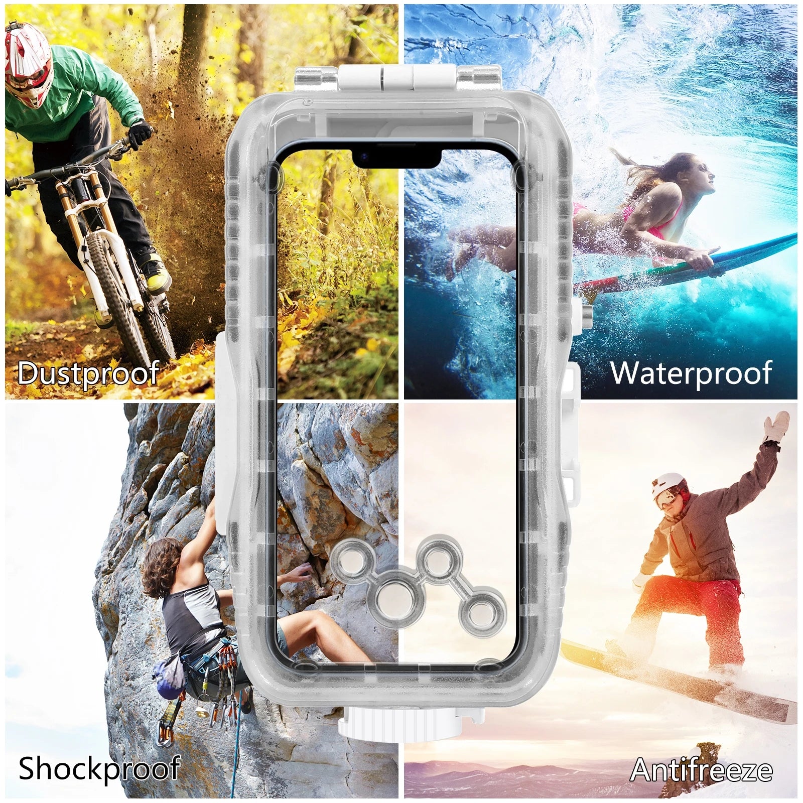 PULUZ 40m Waterproof Diving Case for iPhone - Underwater Housing