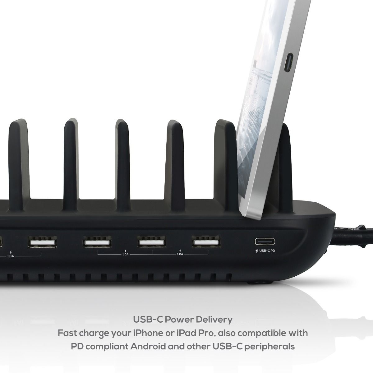 NNEDSZ mbeat Gorilla Power 7-Port 60W USB + USB-C Charging Station
