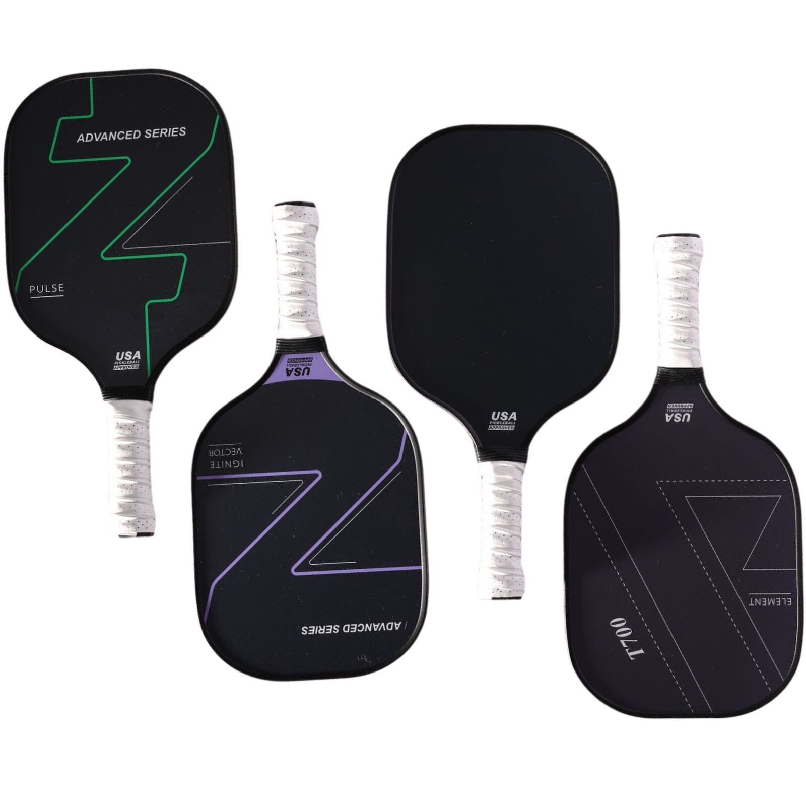 Graphite Carbon Fiber Pickleball Paddle Set of 4 – Honeycomb Core & Non-Slip Grip