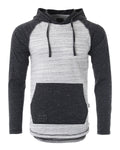 ZIMEGO Mens Long Sleeve Lightweight Hooded Henley – Color Block Pullover Hoodie  for Casual Gym Workout Travel