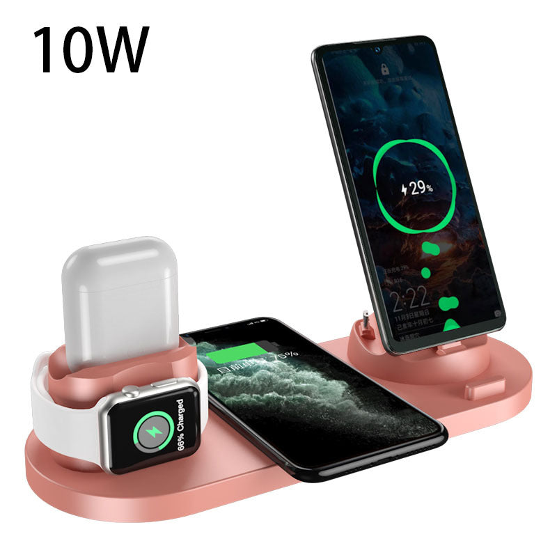 6-in-1 Wireless Charging Dock Station – iPhone & Apple Watch | 10W/15W Fast Charge