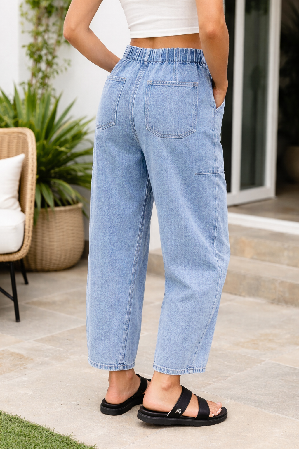 Bella Paperbag Waist Barrel Jeans