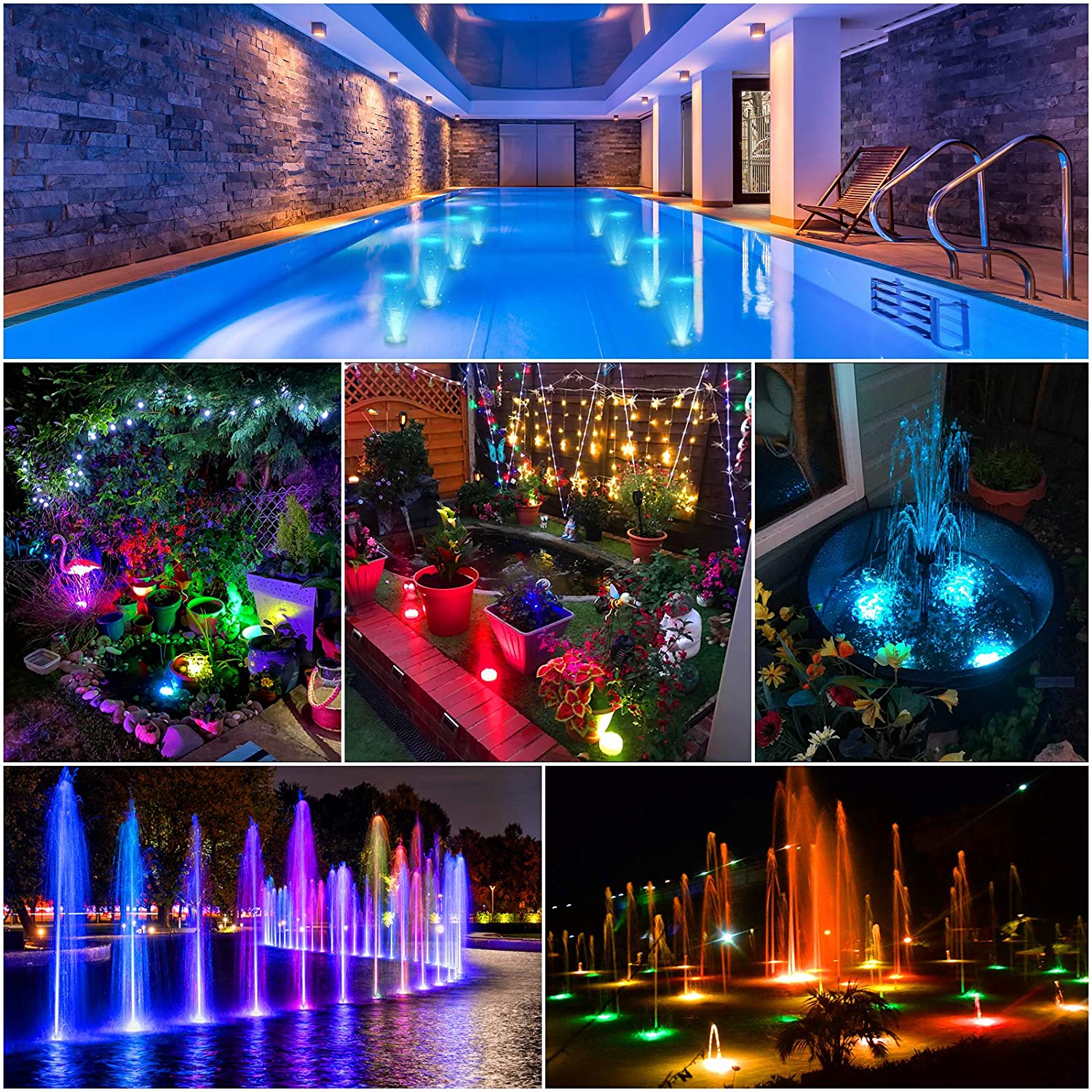 Multi Color Submersible LED Lights Underwater Pool Light