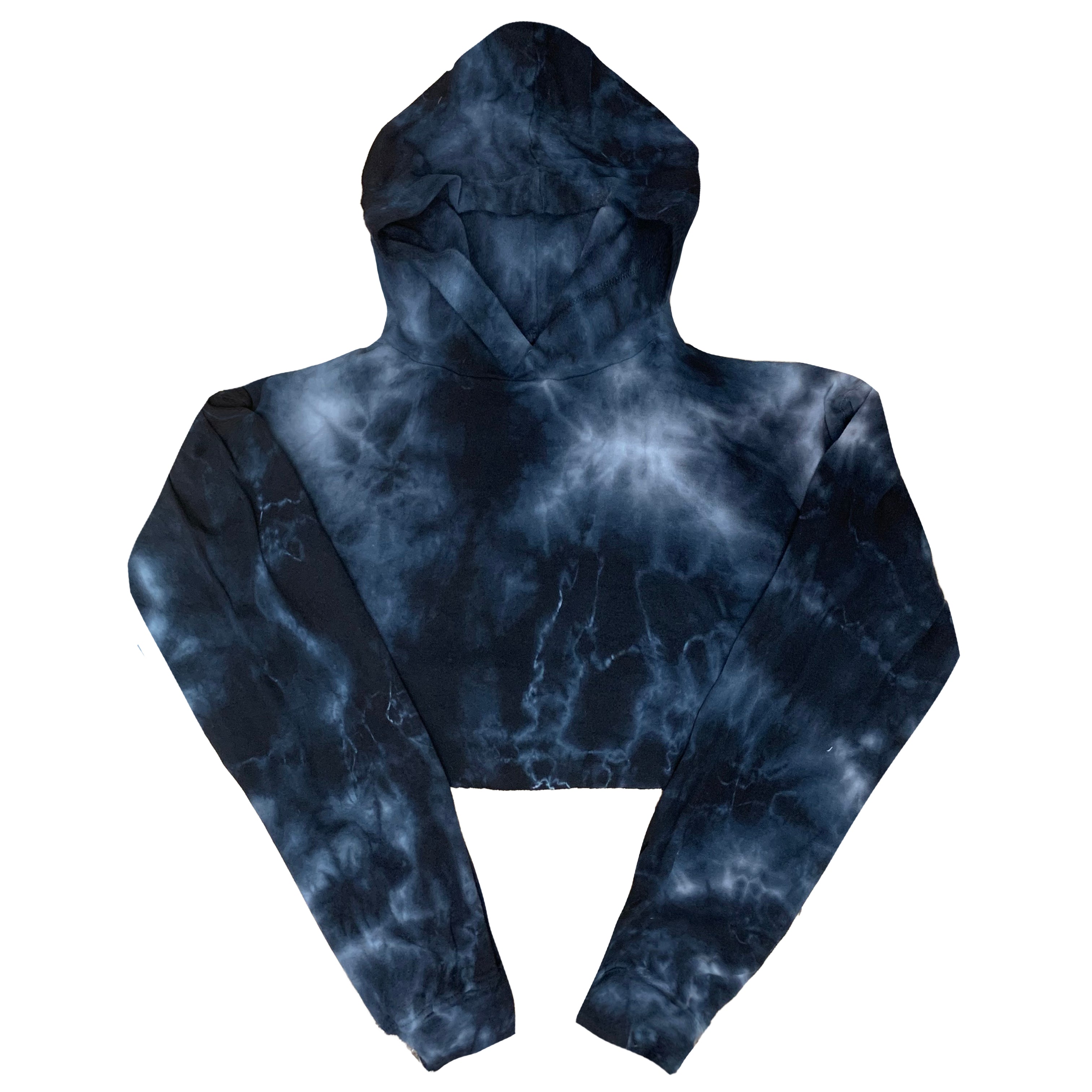 Women's Cropped Tie Dye Hoodie - Trendy Streetwear