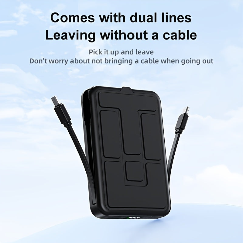 NNETM 10000mAh Magnetic Power Bank – Wireless Charging Portable Charger with Stand & LED Indicator