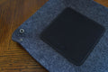 Wool Felt & Leather Desk Tray - Collapsible Organizer