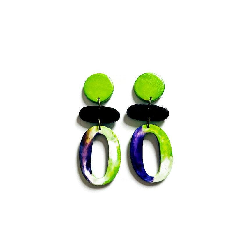 Extra Long Statement Earrings & Beaded Necklace – Handmade Polymer Clay | Sassy Sacha Jewelry