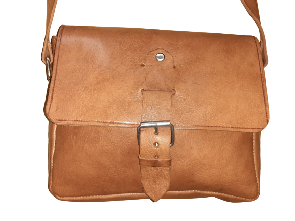Handmade Medium Messenger Bag | Square Crossbody for Men