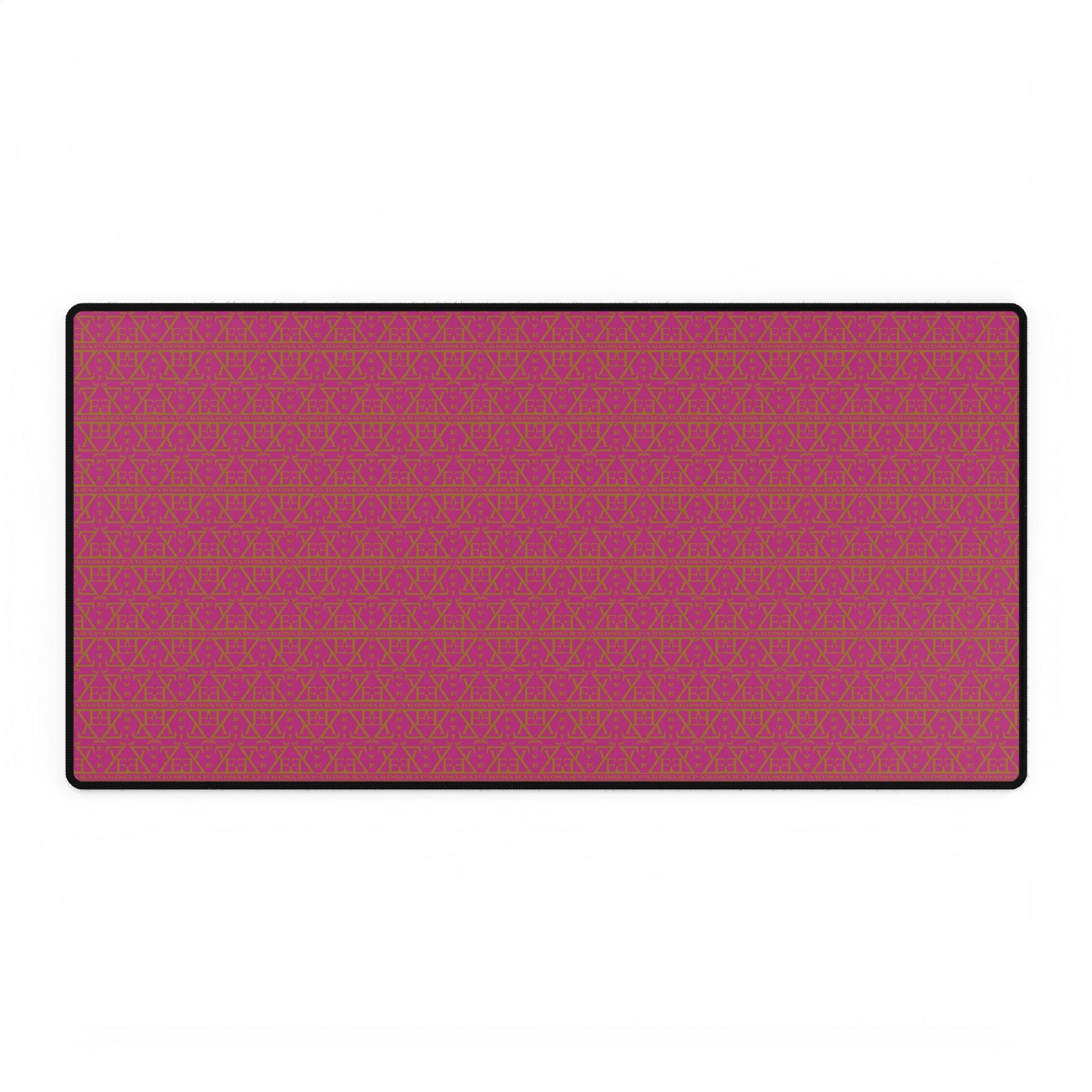 Bright Pink Desk Mat – Non-Slip, Anti-Fray | Gaming & Office Mouse Pad