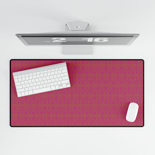 Bright Pink Desk Mat – Non-Slip, Anti-Fray | Gaming & Office Mouse Pad