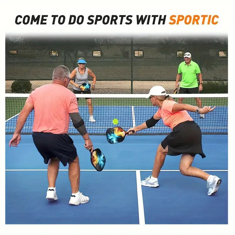 22ft Portable Pickleball Net Set – 4 Paddles, 4 Balls & Carrying Bag Included