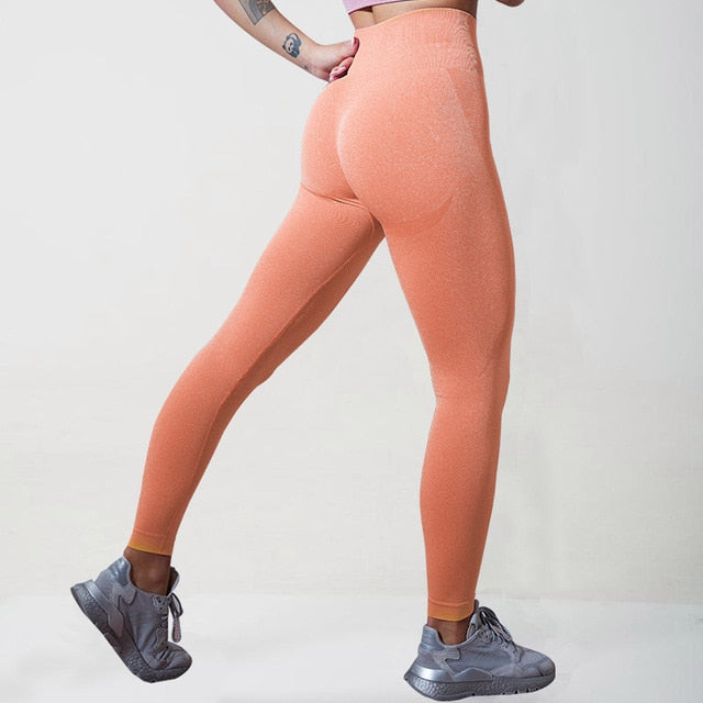 Women’s Seamless High-Waist Yoga Leggings – Ankle-Length, 9 Colors, Sizes S–L