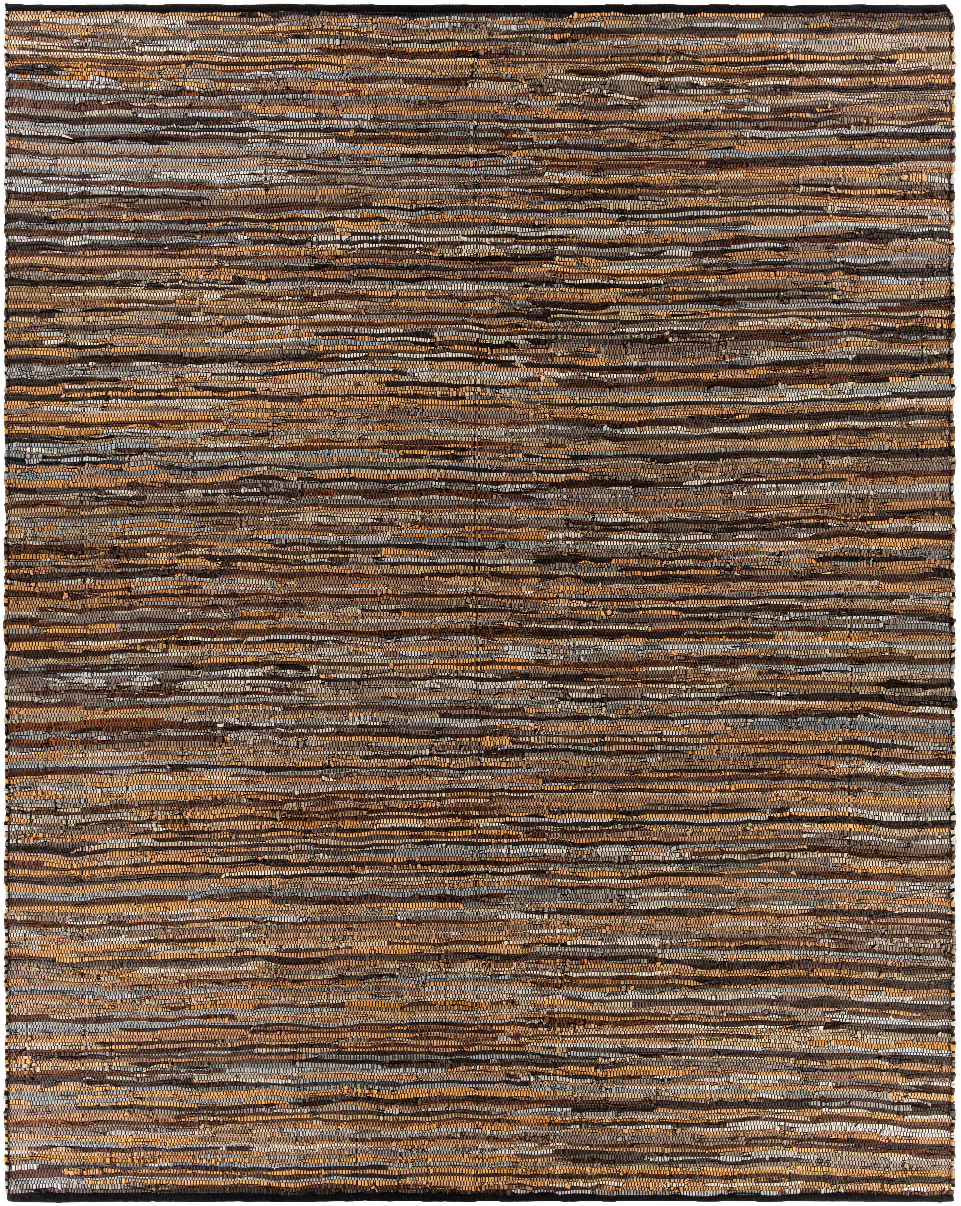 Hand Woven Leather Rag Rug