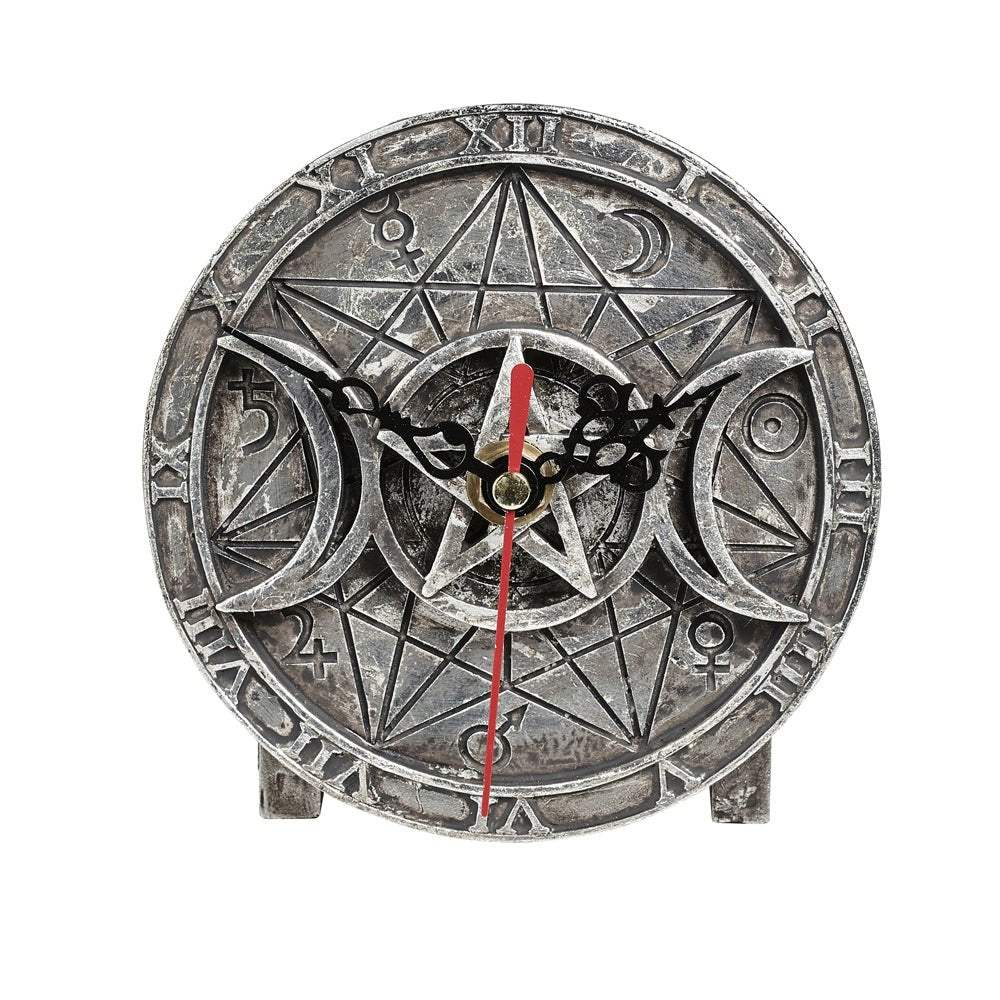 Wiccan Triple Moon Desk Clock | Alchemy of England